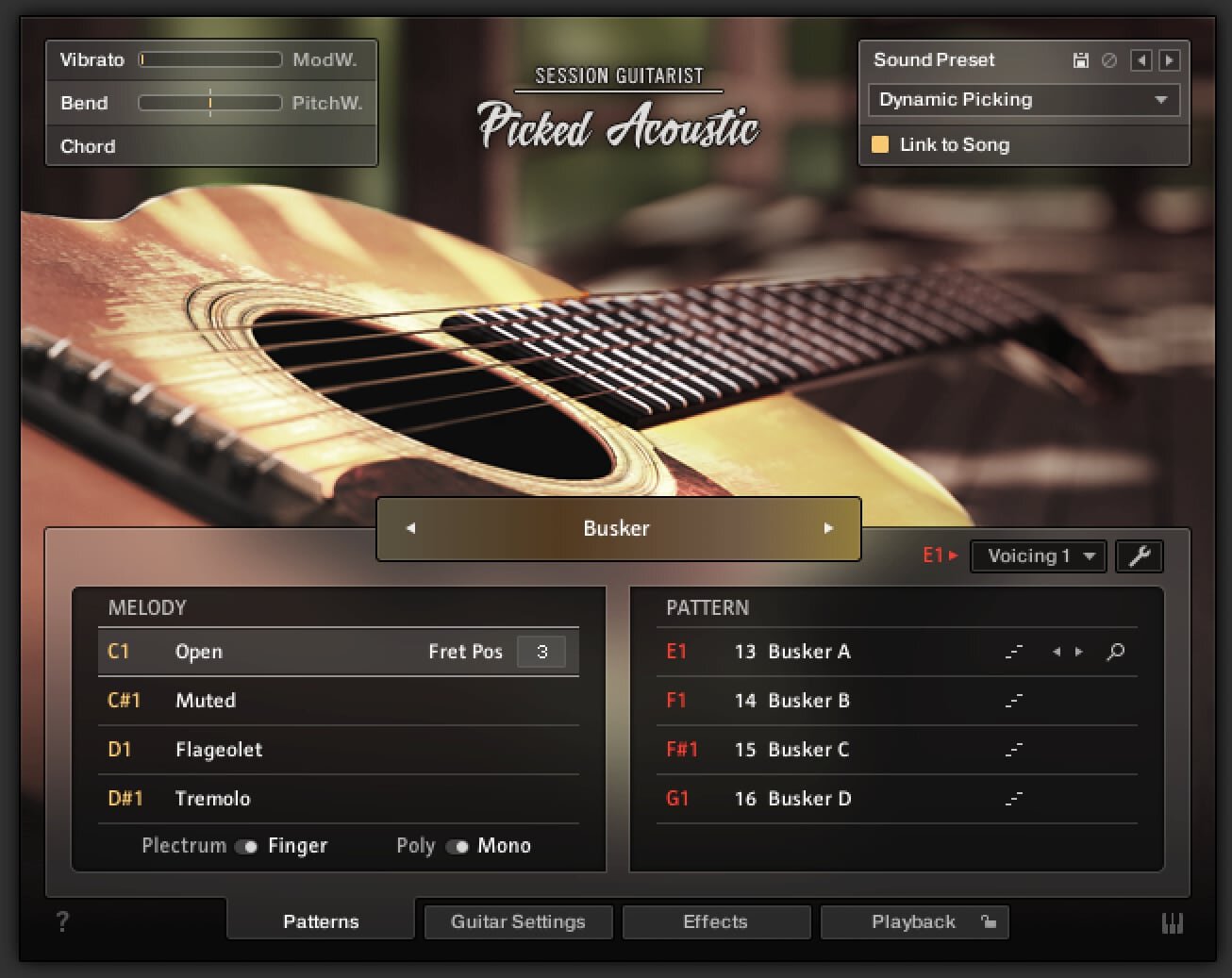 Session Guitarist Picked Acoustic